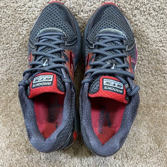 Brooks Adrenaline GTS 17 Women’s Sz 10 B Athletic Running Shoes Gray Red Medium - Picture 6 of 8